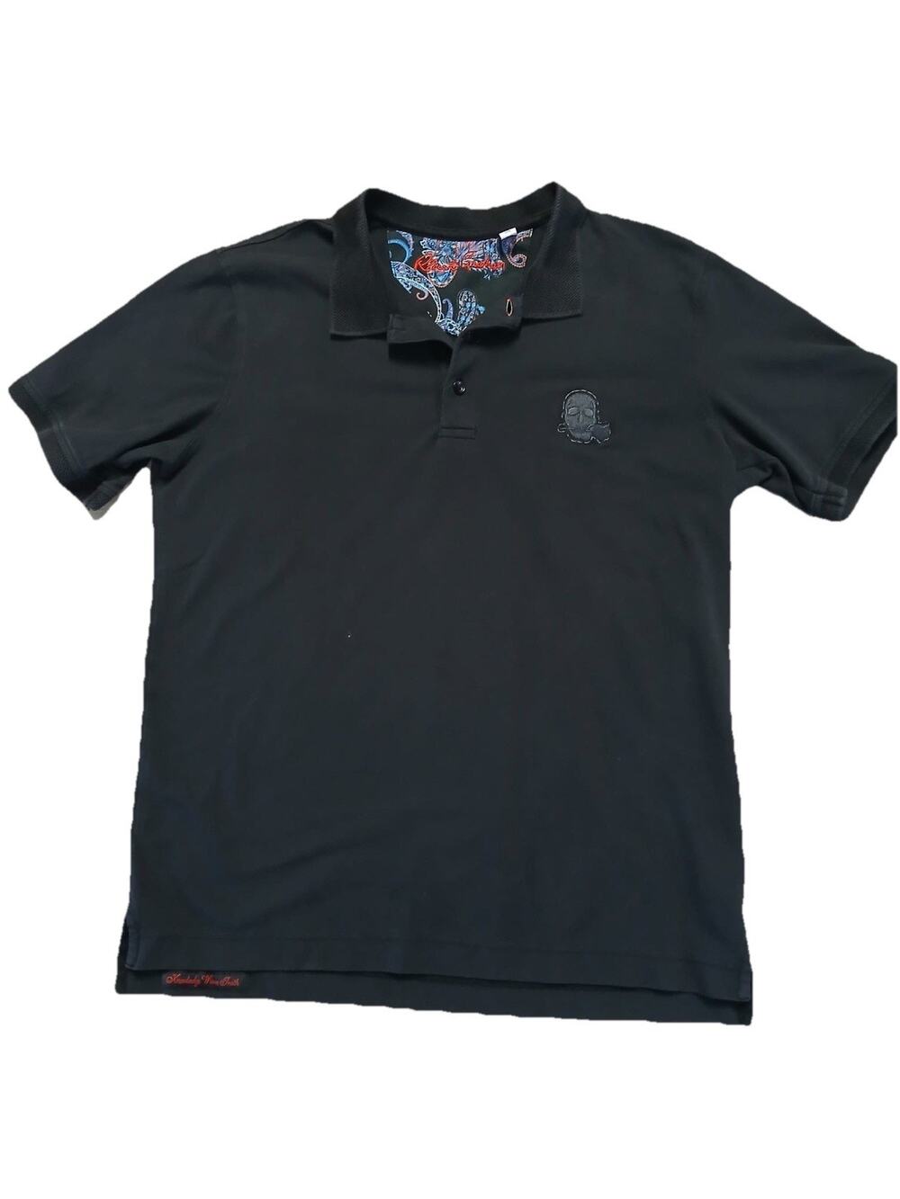 Robert Graham Polo Shirt Mens Medium Skulls Cotton Classic Fit Short Sleeve
